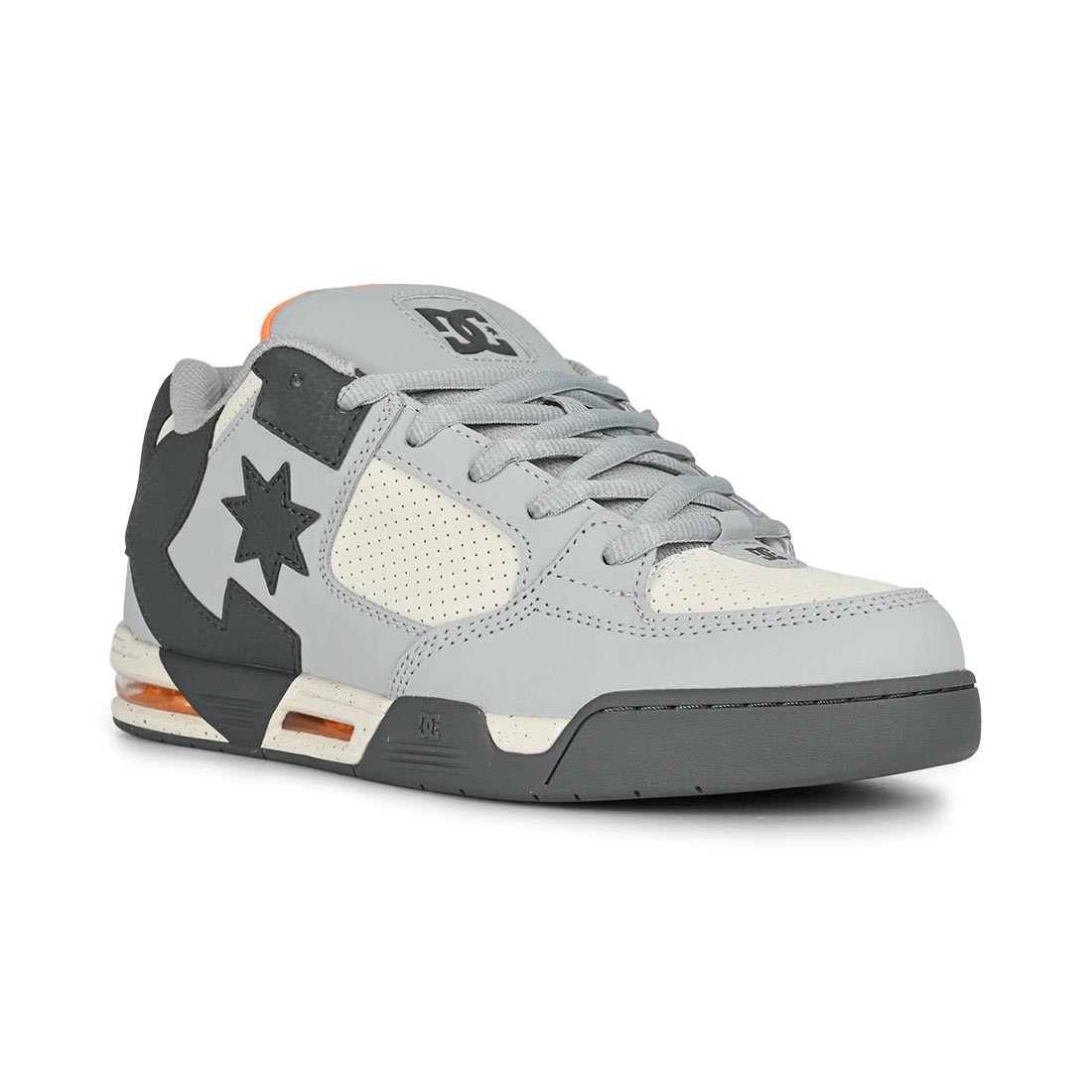 DC Command Skate Shoes - Grey/Dark Grey/Orange -  13 UK