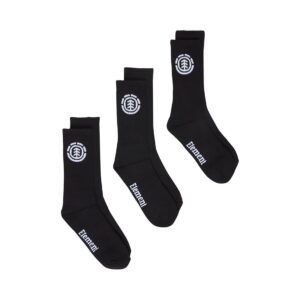 Element Icon Crew Socks 3 Pack - Flint Black