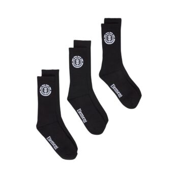 Element Icon Crew Socks 3 Pack - Flint Black