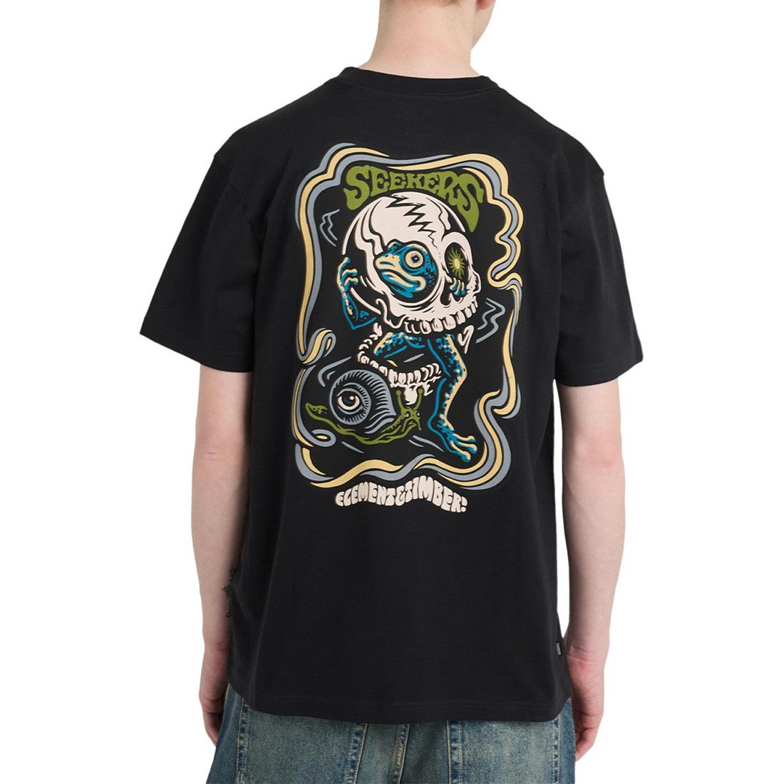Element x Timber Hermit S/S T-Shirt - Off Black - Unisex M - Cotton