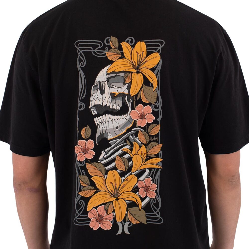 Hurley Trudy Skull S/S T-Shirt - Black
