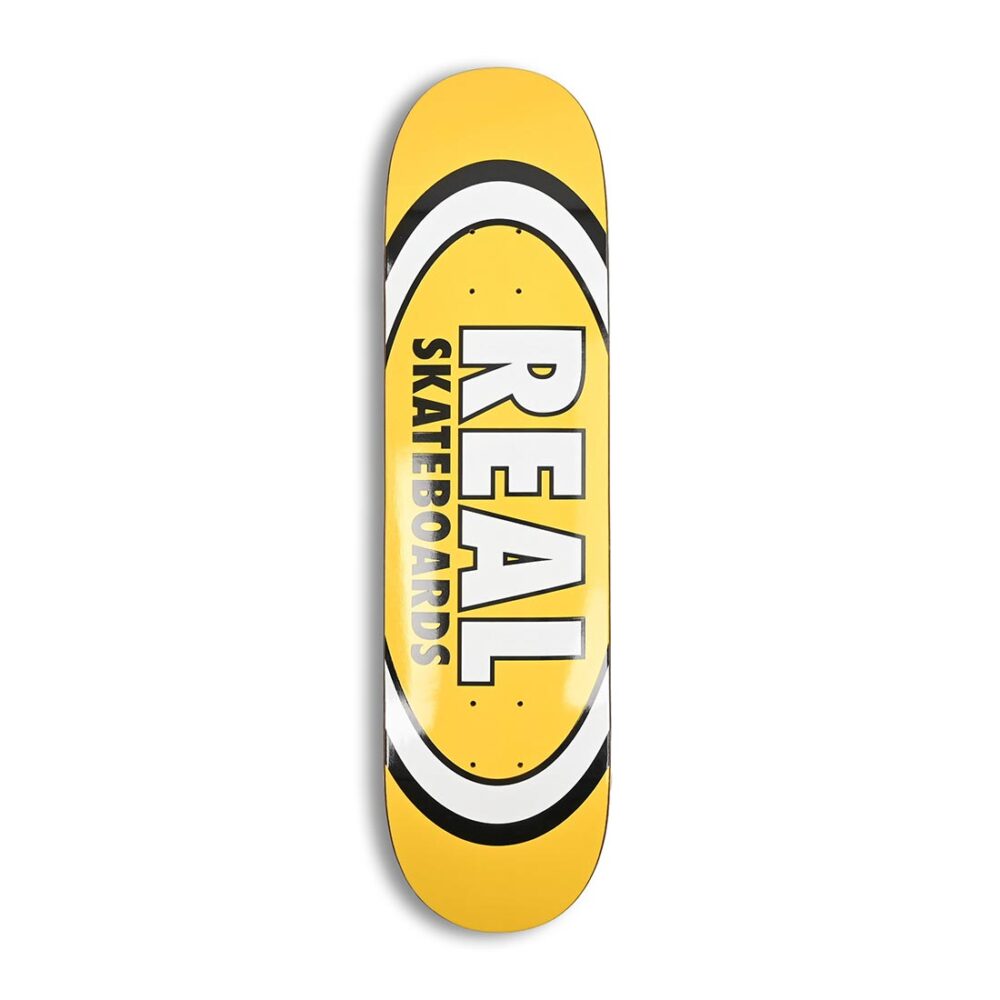 Real Team Classic Oval 8.06" Skateboard Deck - Yellow