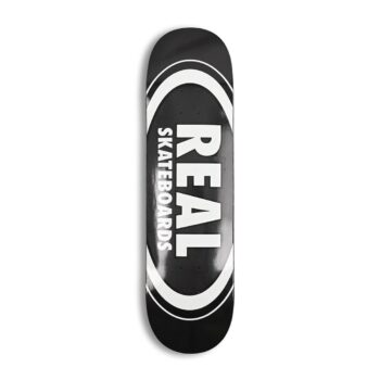 Real Team Classic Oval 8.25" Skateboard Deck - Black