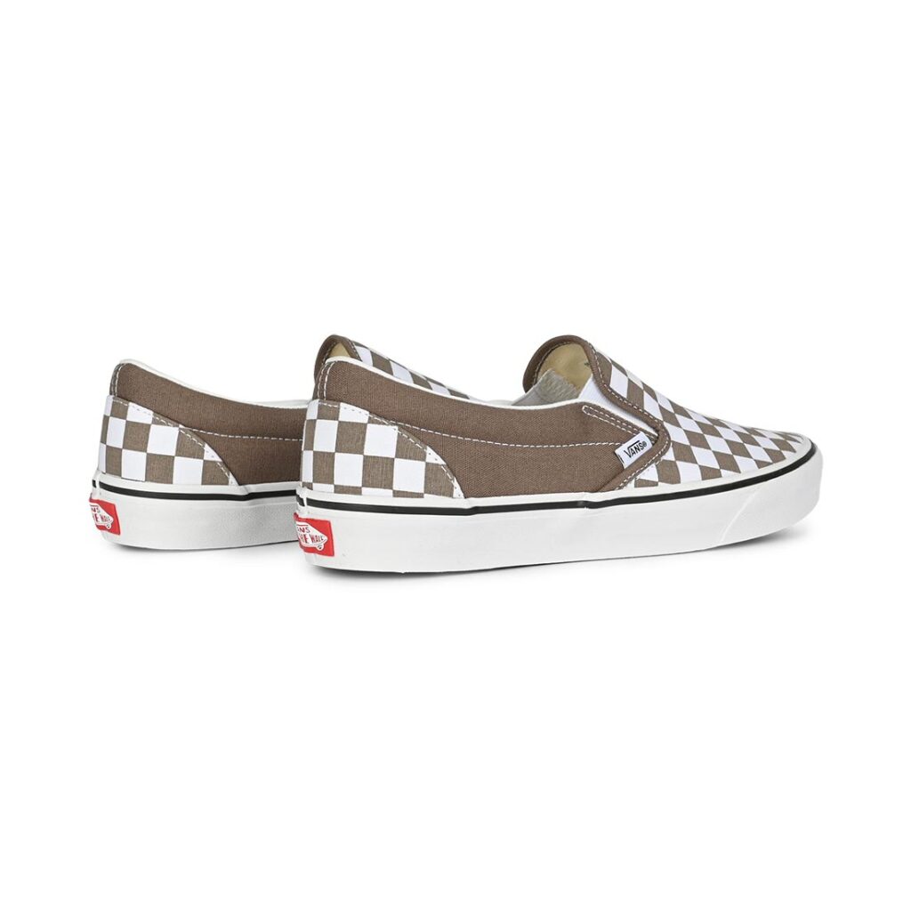 VANS Classic SlipOn Skate Shoes Checkered Tan Brown White Mens Size 13 NEW* Unisex VANS CLASSIC CHECKERBOARD SLIP-ON Warm Taupe  main image 2