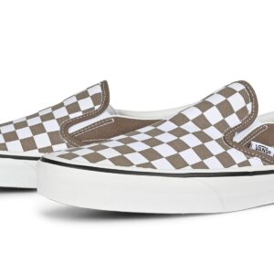 Vans Classic Slip-On Skate Shoes - Checkerboard Walnut Brown/White