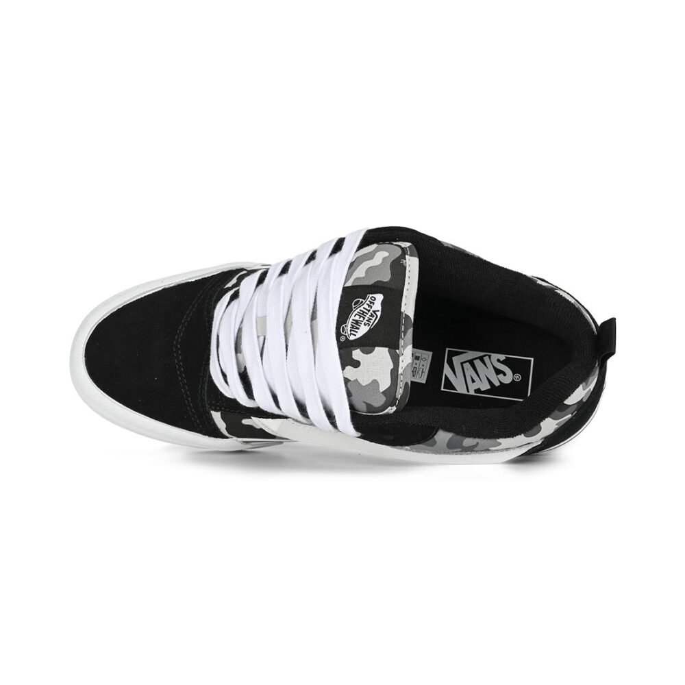 Vans Knu Skool Skate Shoes - Camo Black/White