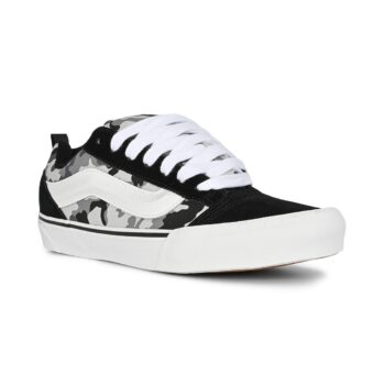 Vans Knu Skool Skate Shoes - Camo Black/White
