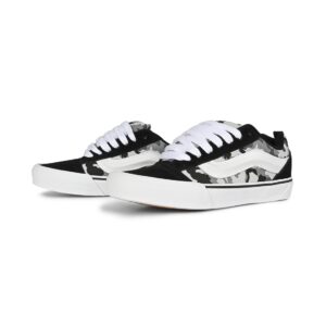 Vans Knu Skool Skate Shoes - Camo Black/White