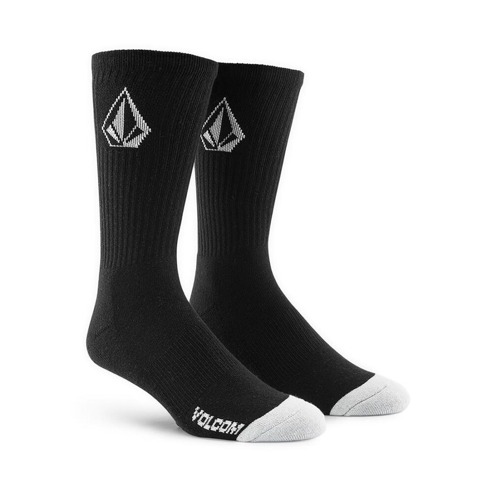 Volcom Full Stone Crew Socks 3 Pack - Black