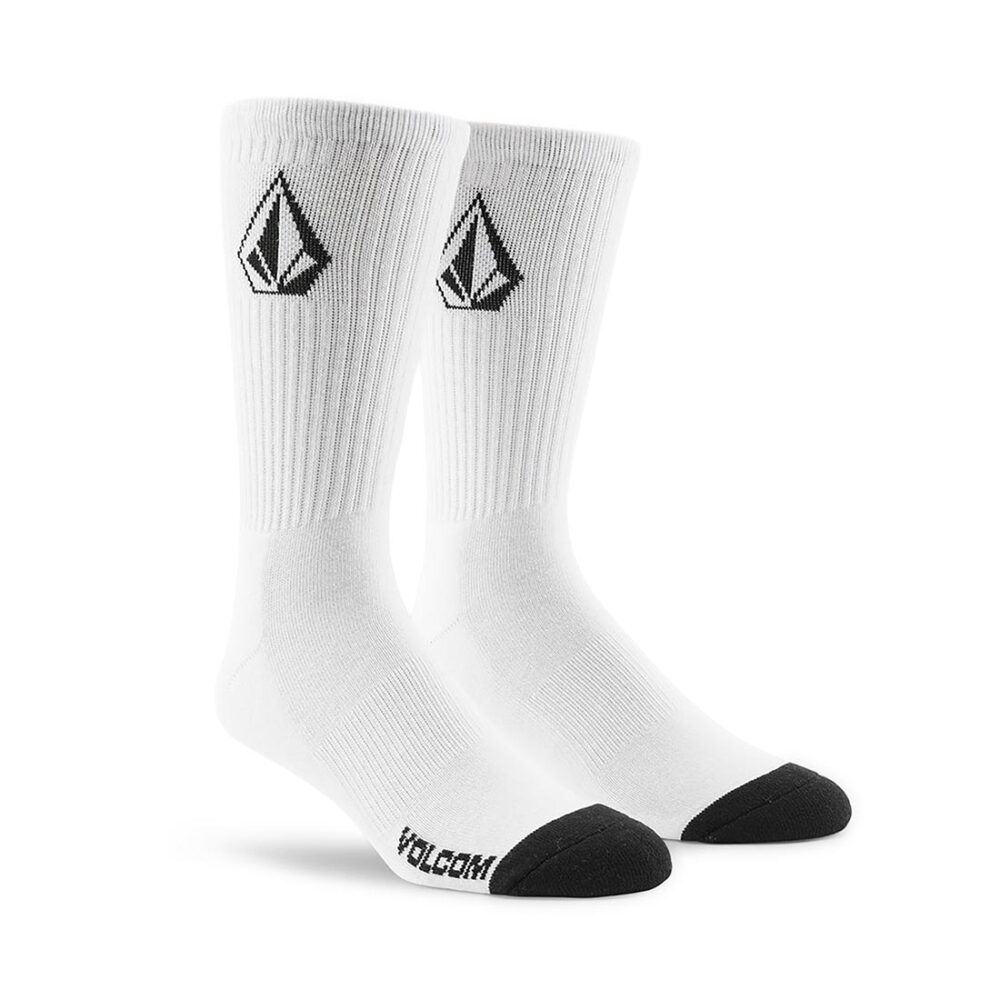 Volcom Full Stone Crew Socks 3 Pack - White