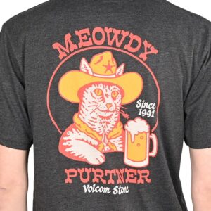 Volcom Meowdy Short-Sleeved T-Shirt - Heather Black