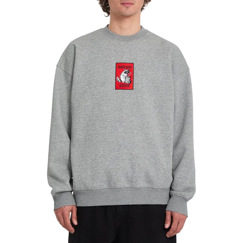 Volcom Rockout Pullover Crew Sweater - Heather Grey (Copy)