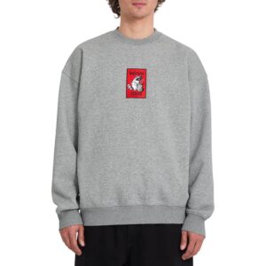 Volcom Rockout Pullover Crew Sweater - Heather Grey (Copy)