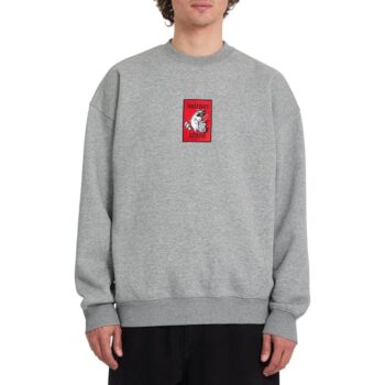 Volcom Rockout Pullover Crew Sweater - Heather Grey