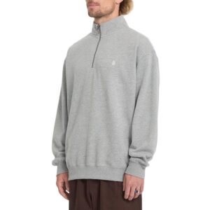 Volcom Single Stone Quarter Zip Sweatshirt - Heather Grey