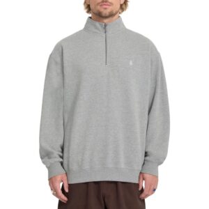 Volcom Single Stone Quarter Zip Sweatshirt - Heather Grey