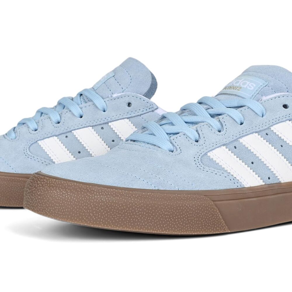 Adidas Busenitz Vulc II Skate Shoes - Clear Sky/White/Gum