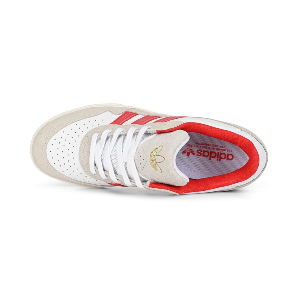 Adidas Tyshawn II Skate Shoes - White/Better Scarlet/Chalk White