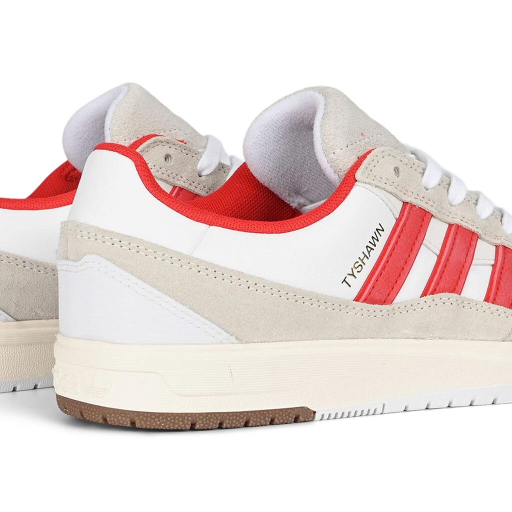 Adidas Tyshawn II Skate Shoes - White/Scarlet/Chalk White display picture 3