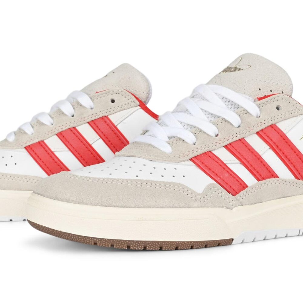 Adidas Tyshawn II Skate Shoes - White/Better Scarlet/Chalk White