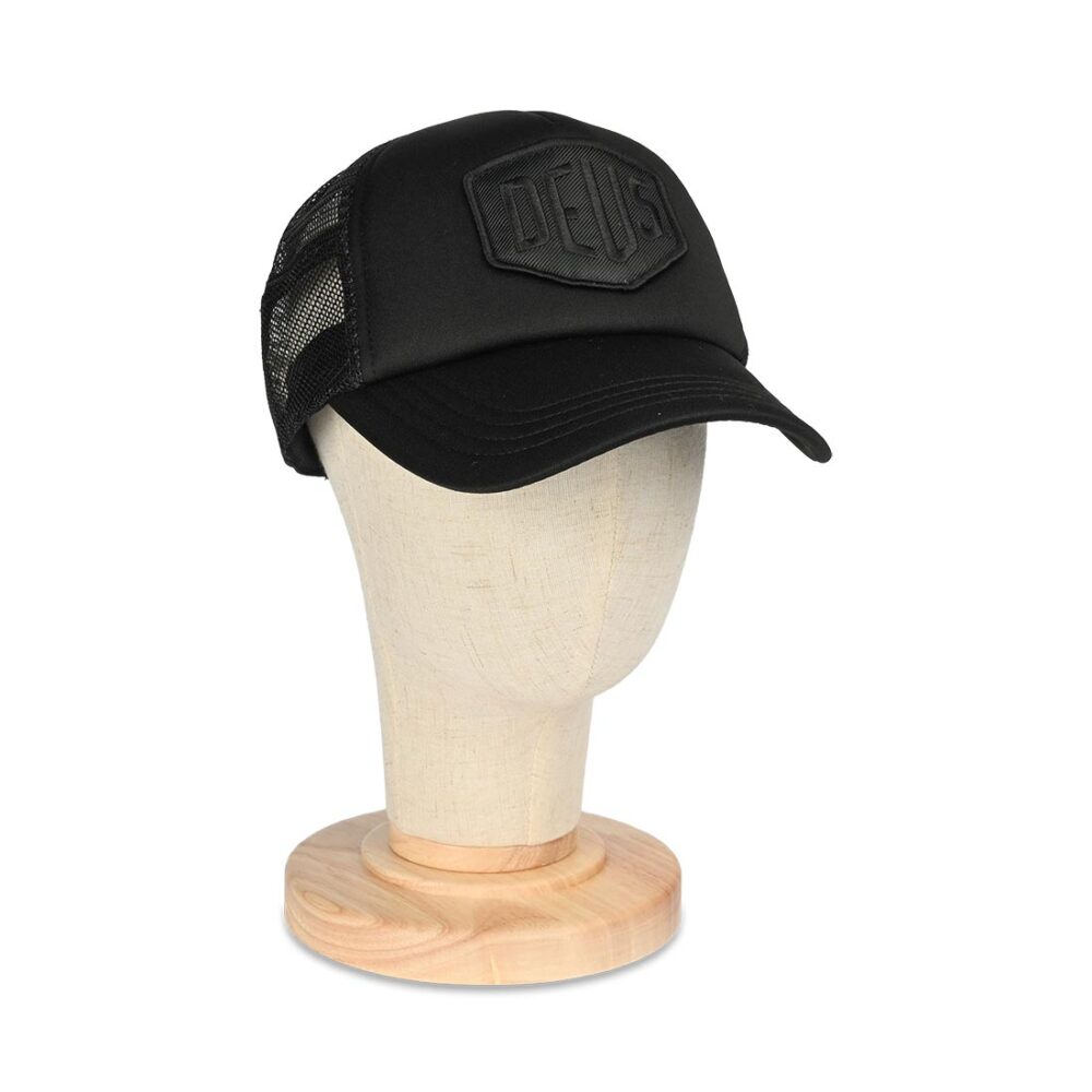 Deus Ex Machina Baylands Mesh Back Trucker Cap - Black