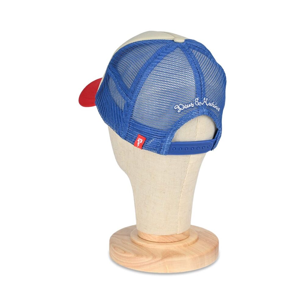Deus Ex Machina Baylands Mesh Back Trucker Cap - Blue/Red (SP26)