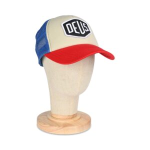 Deus Ex Machina Baylands Mesh Back Trucker Cap - Blue/Red (SP26)