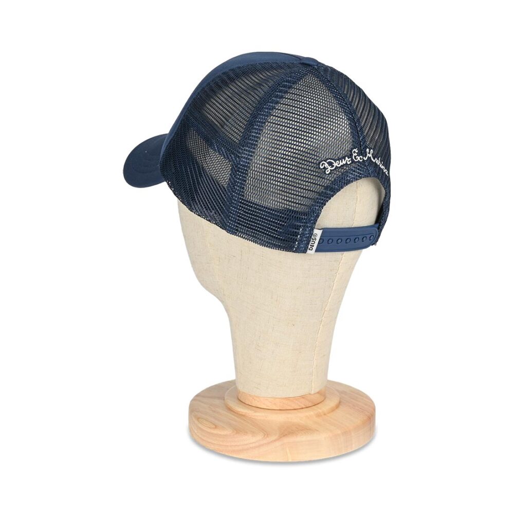 Deus Ex Machina Pill Logo Mesh Back Trucker Cap - Mechanic Blue