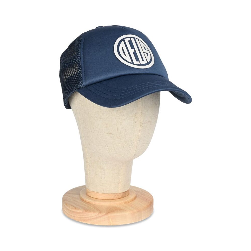 Deus Ex Machina Pill Logo Mesh Back Trucker Cap - Mechanic Blue