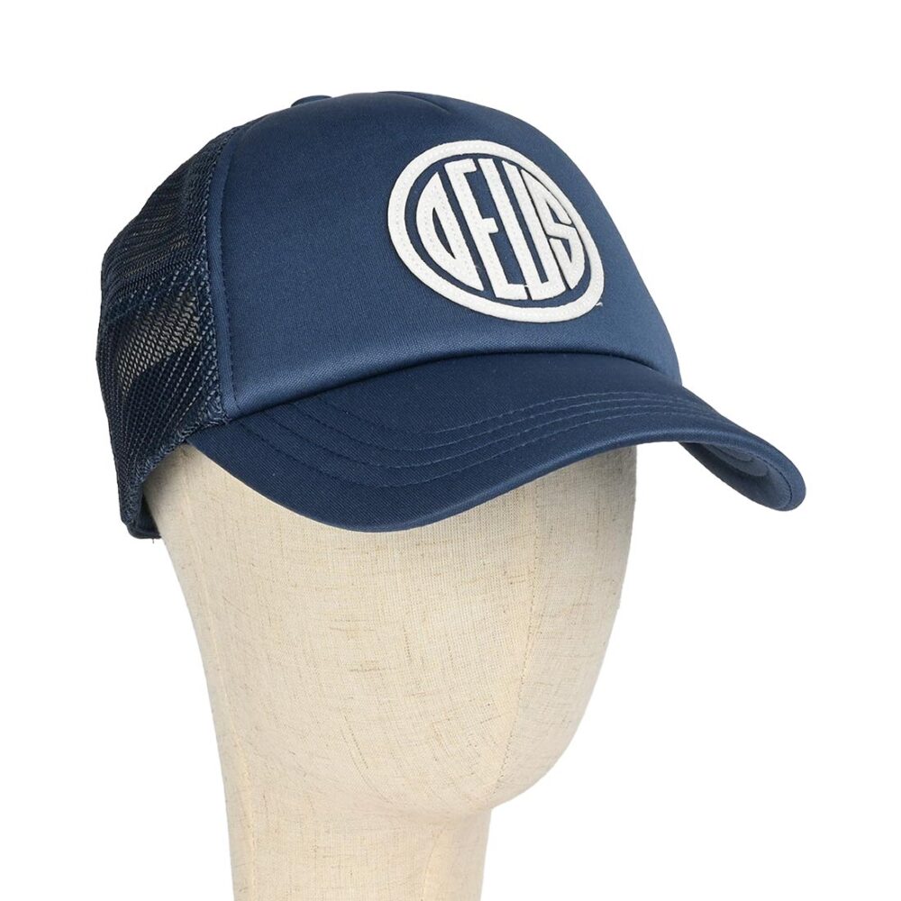 Deus Ex Machina Pill Logo Mesh Back Trucker Cap - Mechanic Blue