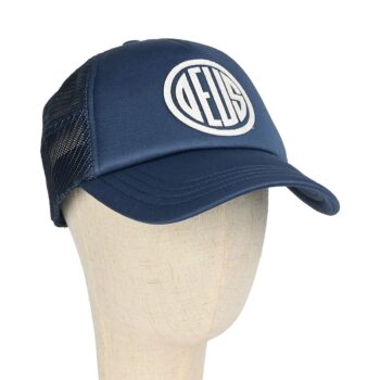 Deus Ex Machina Pill Logo Mesh Back Trucker Cap - Mechanic Blue