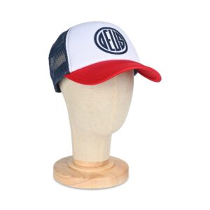 Deus Ex Machina Pill Logo Mesh Back Trucker Cap - Red/Navy (SP26)