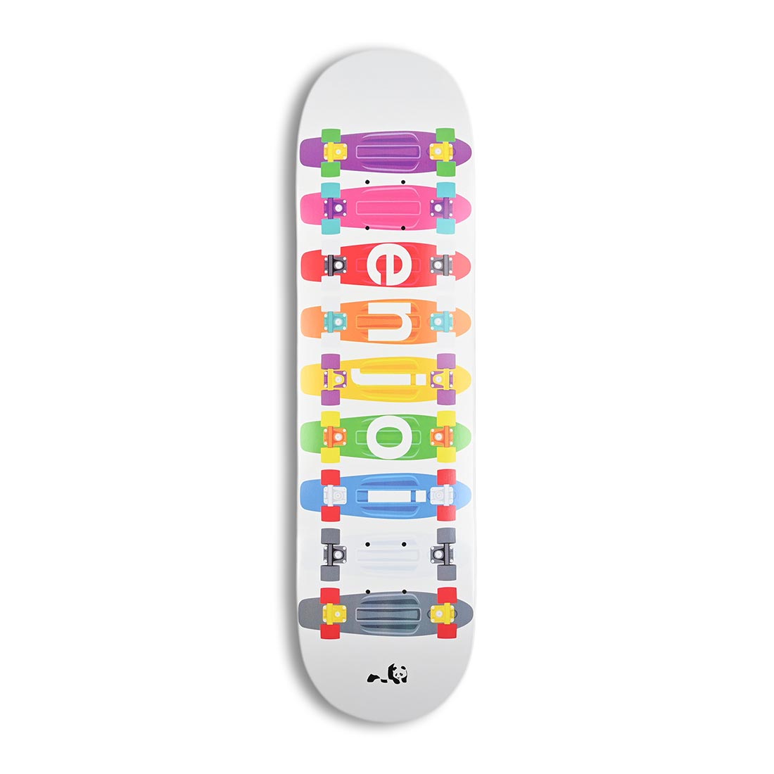 Enjoi Big Box Plastic Spectrum R7 8.25" Skateboard Deck - White American Maple Wood In White