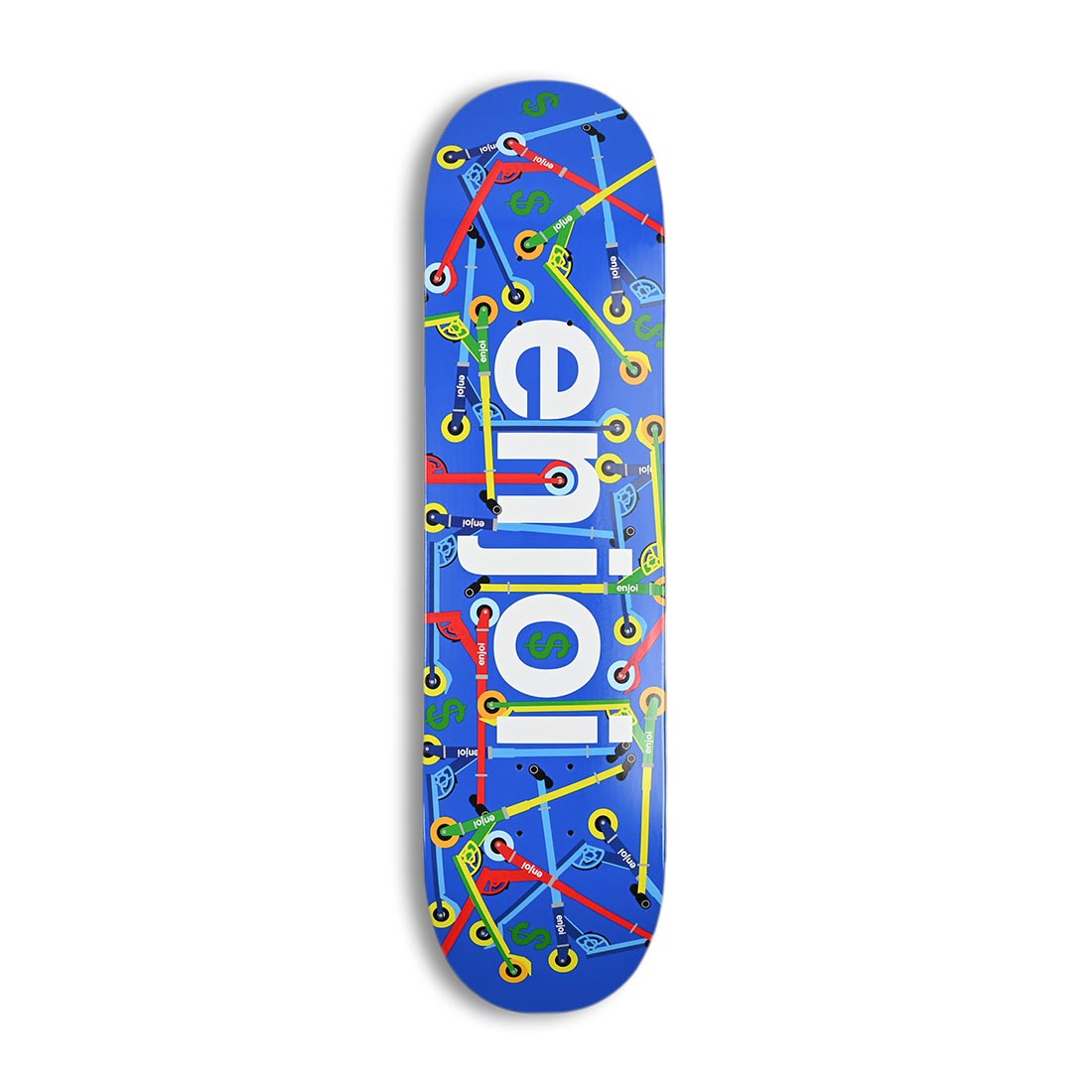 Enjoi Big Box Scooters R7 8" Skateboard Deck - Blue