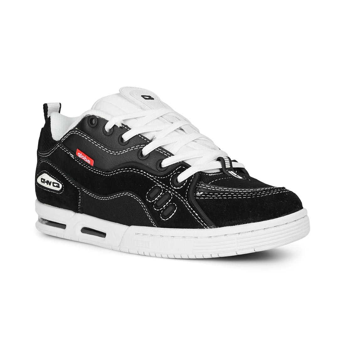 Globe CT-4 Skate Shoes - Black/White - Mens 9 UK - Suede