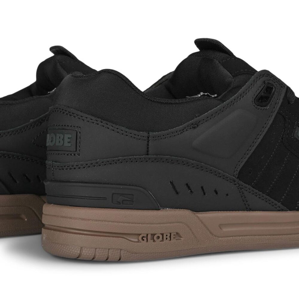 Globe Fusion Skate Shoes - Black/Brown Gum