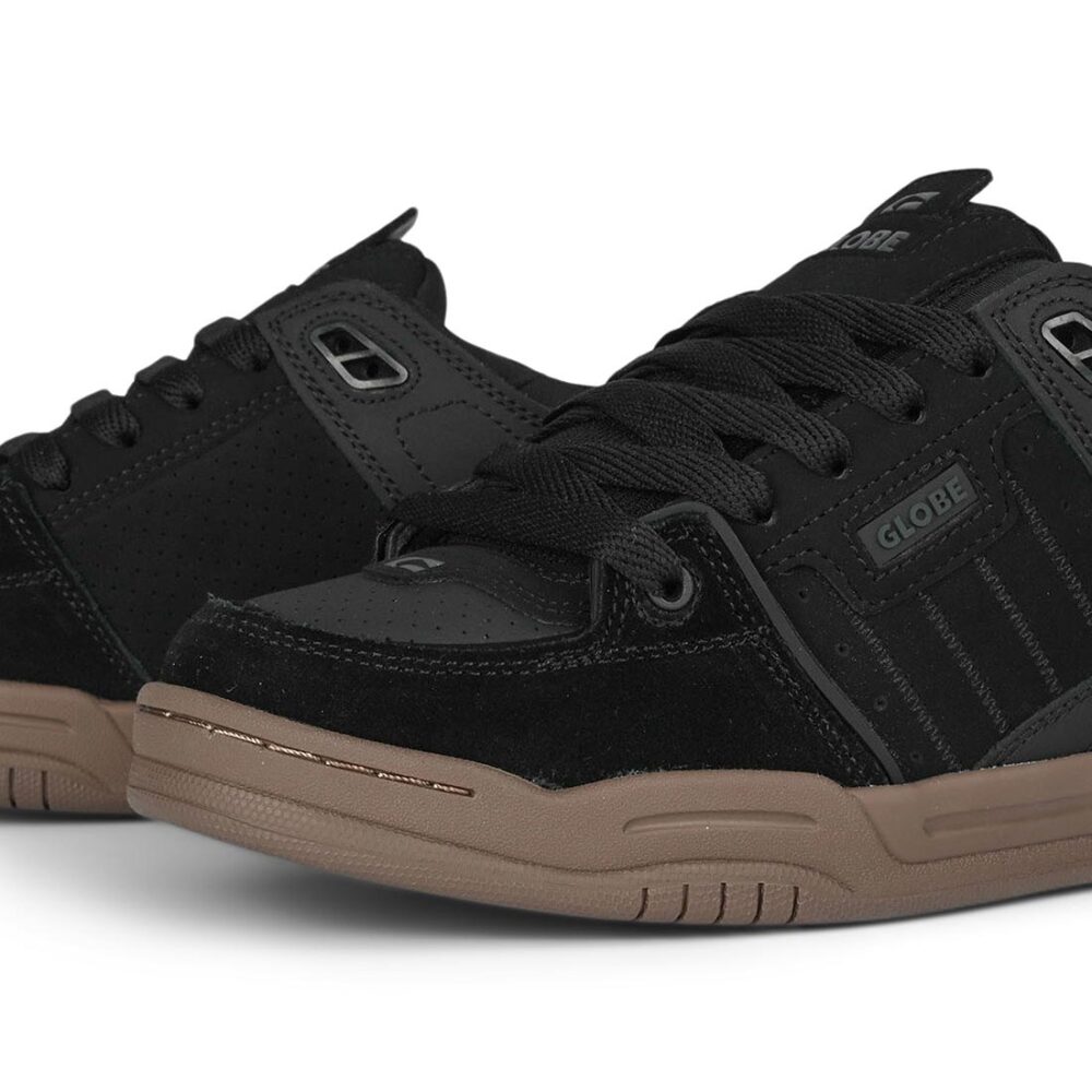 Globe Fusion Skate Shoes - Black/Brown Gum