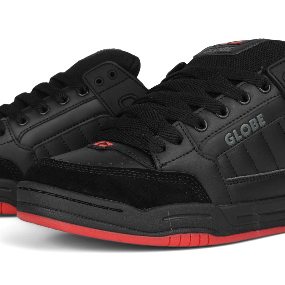Globe Tilt Skate Shoes - Black/Red/Charcoal