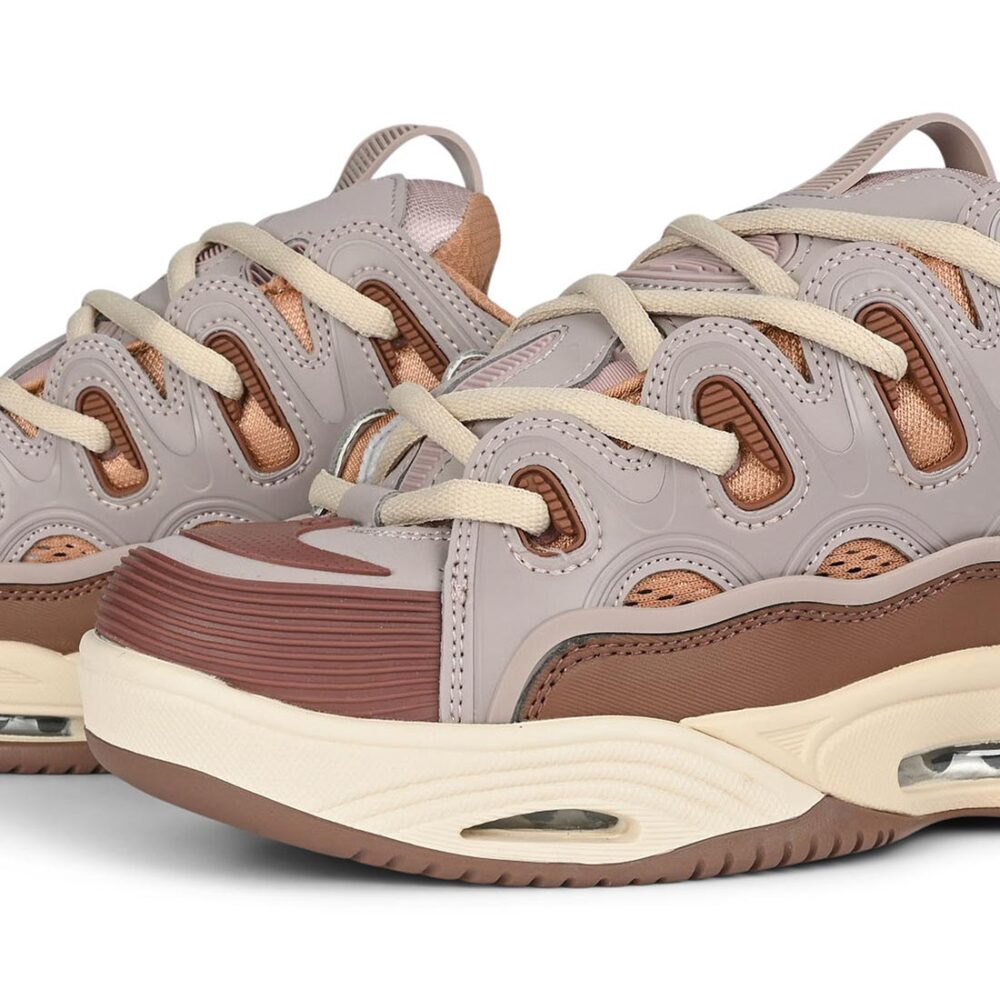 Osiris D3 2001 Skate Shoes - Tan/Plum/Lilac