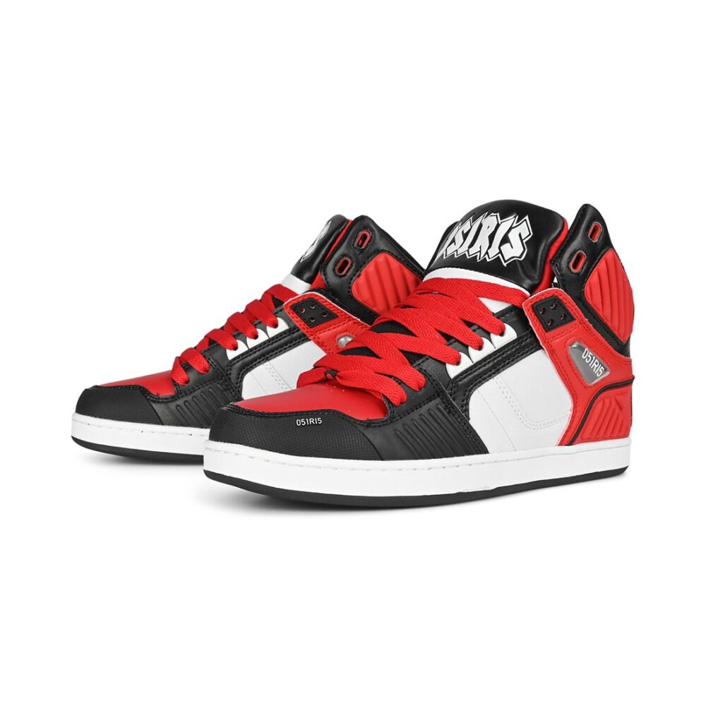 Osiris NYC 83 CLK High Top Shoes - White/Red/Black