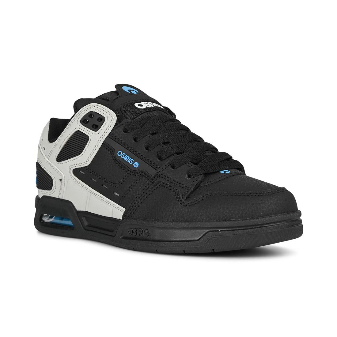 Osiris Peril Skate Shoes - Black/Grey/Cyan -  8.5 UK
