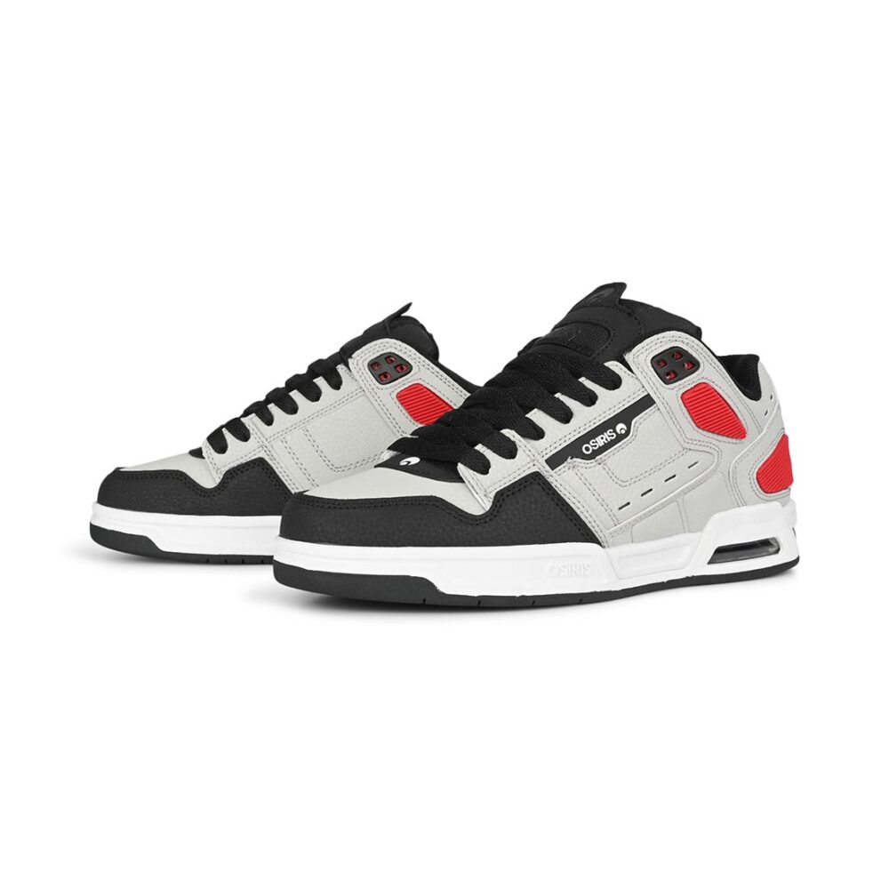 Osiris Peril Skate Shoes - Grey/Black/Red