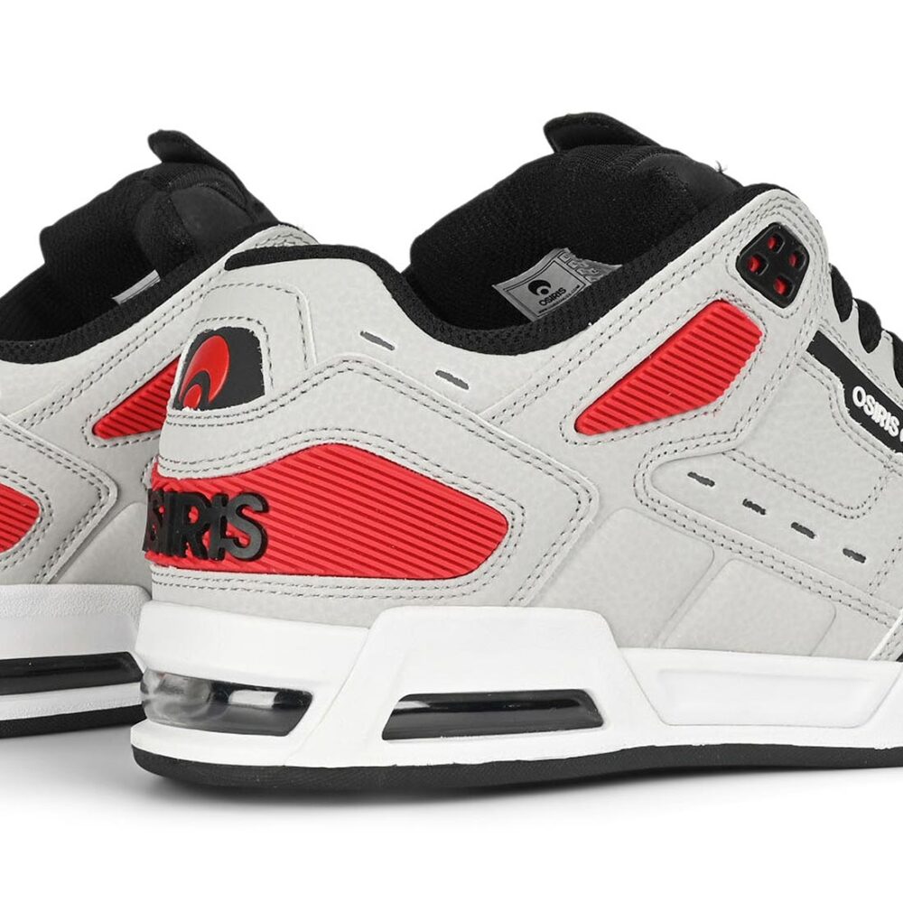 Osiris Peril Skate Shoes - Grey/Black/Red