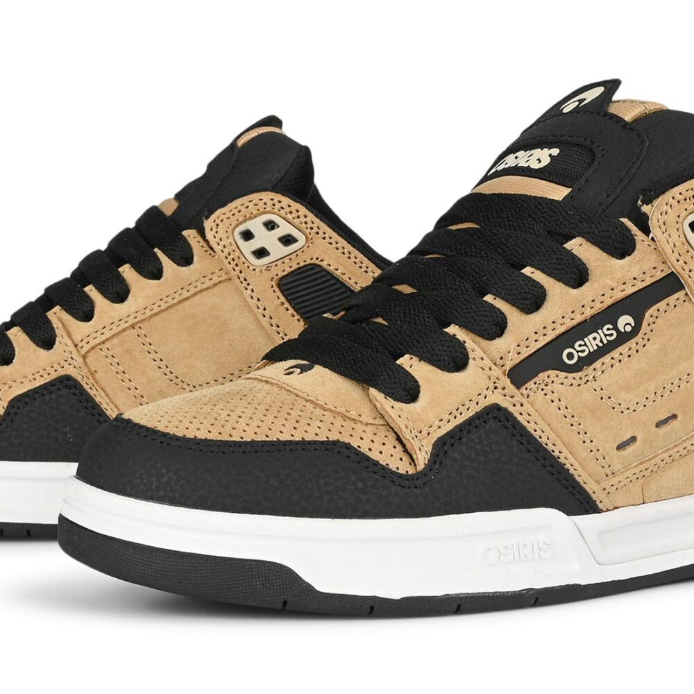 Osiris Peril Skate Shoes - Tan/Black/White