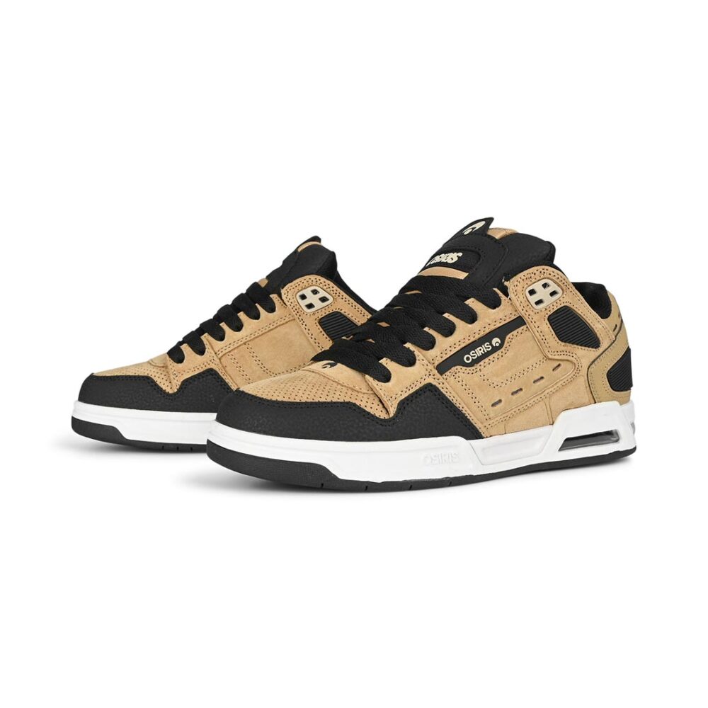 Osiris Peril Skate Shoes - Tan/Black/White