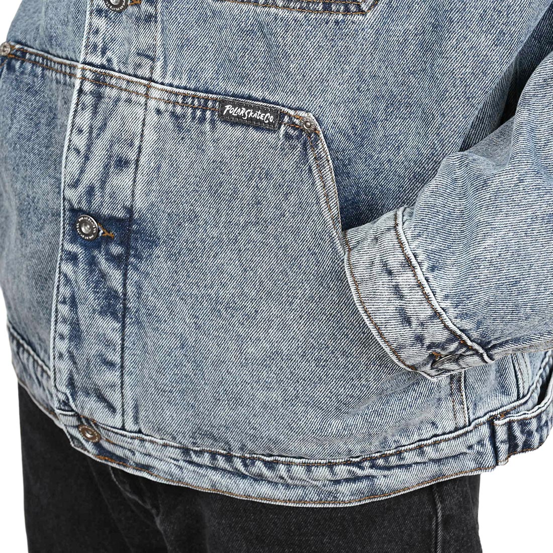 Polar Patrik Denim Jacket - Heavy Washed Blue - Supereight