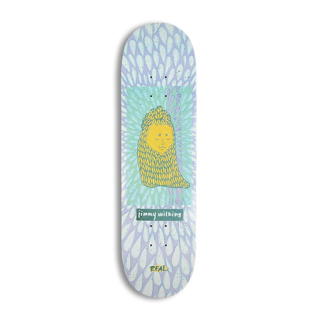 Real Wilkins Echoes 8.5" Skateboard Deck - Purple Canadian Maple Wood In Purple