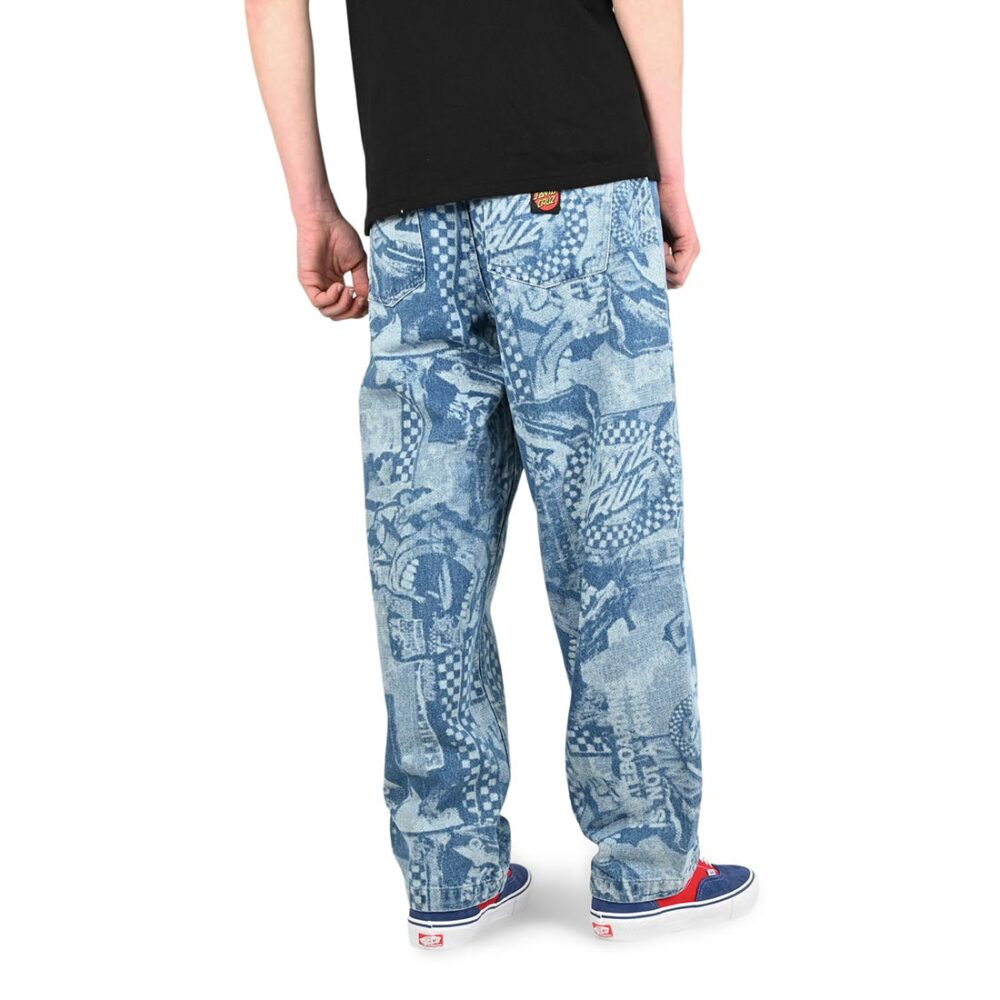 Santa Cruz Big Pant Baggy Jeans - Stonewash Collage