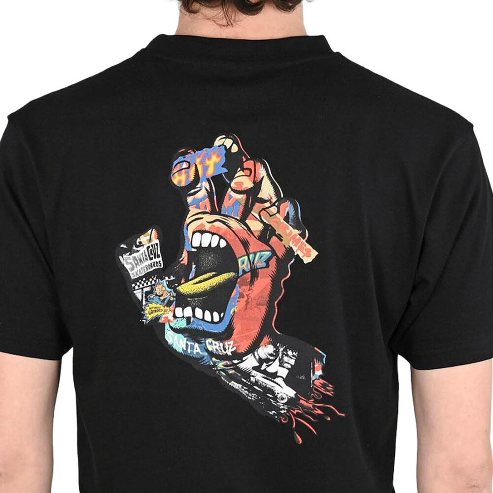 Santa Cruz Collage Hand S/S T-Shirt - Black