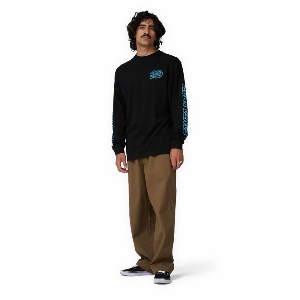 Santa Cruz Mono Vertigo Dot L/S T-Shirt - Black